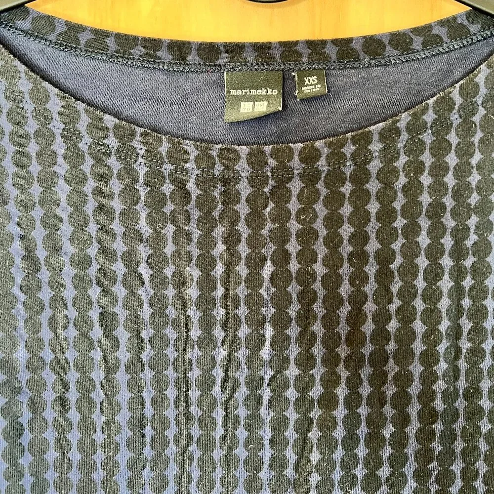 Marimekko X Uniqlo Long Sleeve Tunic Shirt XXS Rasymatto Print - Picture 2 of 3